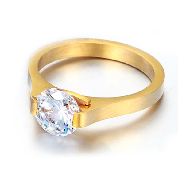 0.5-2Ct VVS CZ Set Wedding Ring 316L Stainless Steel - Picture 15 of 16